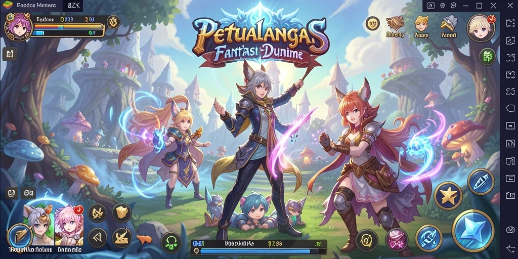 Tampilan gameplay 8ZK yang penuh warna dan dinamis.