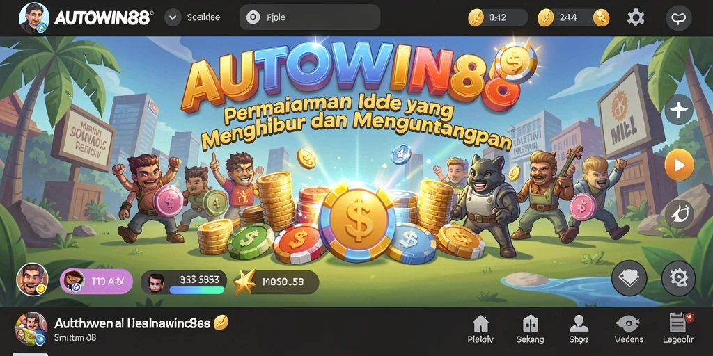 Tampilan gameplay AUTOWIN88 yang menarik dengan karakter dan fitur Idle.