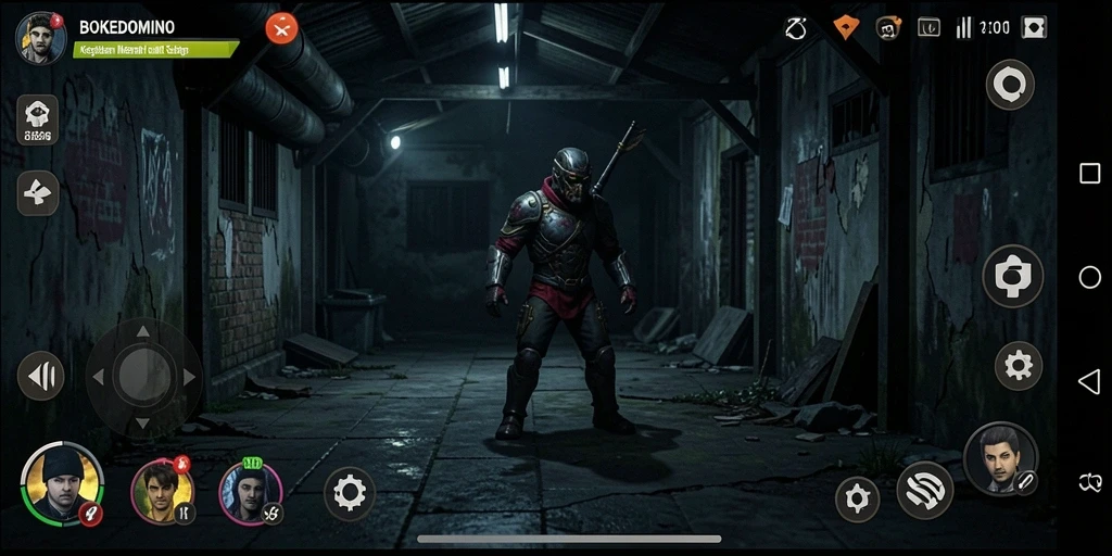Gameplay BOKEDOMINO dengan suasana horor yang mencekam.