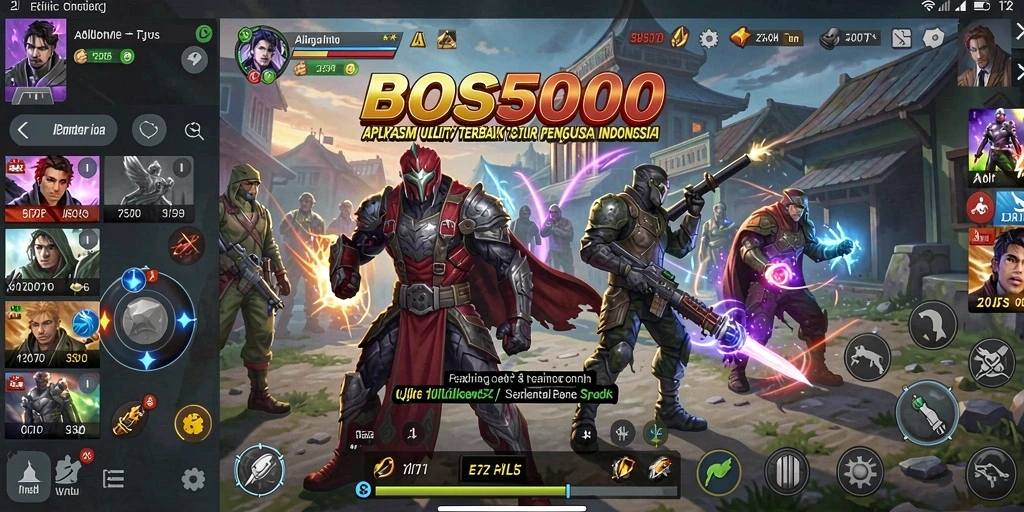 Tampilan utama BOS5000 yang sederhana dan fungsional.