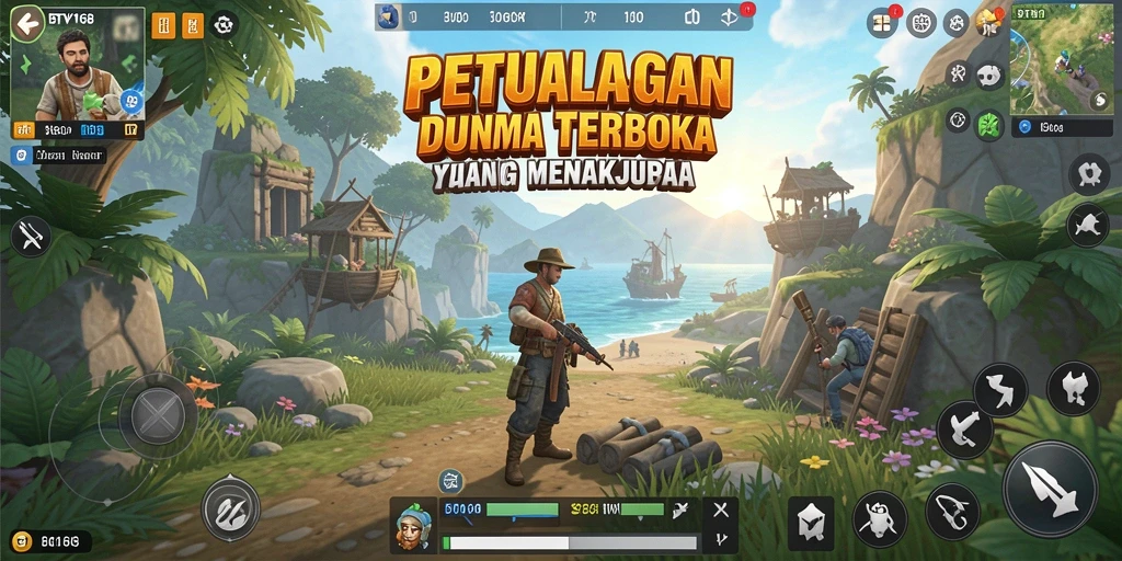 Tampilan gameplay Open World yang menakjubkan di BTV168.