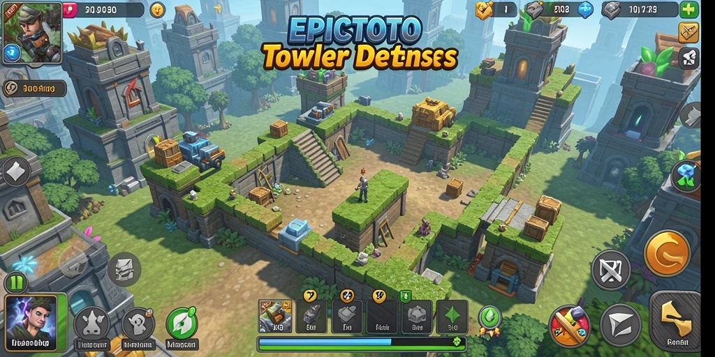 Gameplay seru EPICTOTO dalam pertahanan menara.