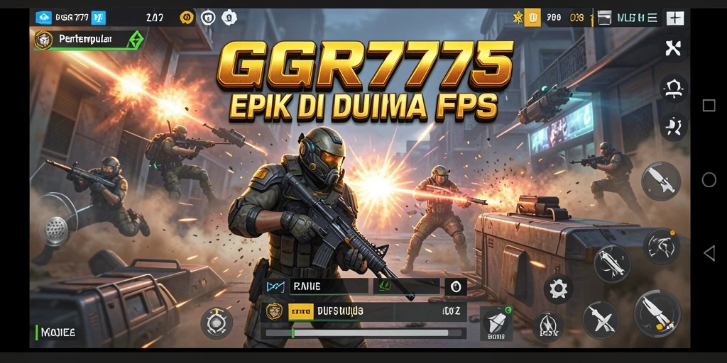 Tampilan gameplay seru dari GGR7777 dengan aksi menembak intens.