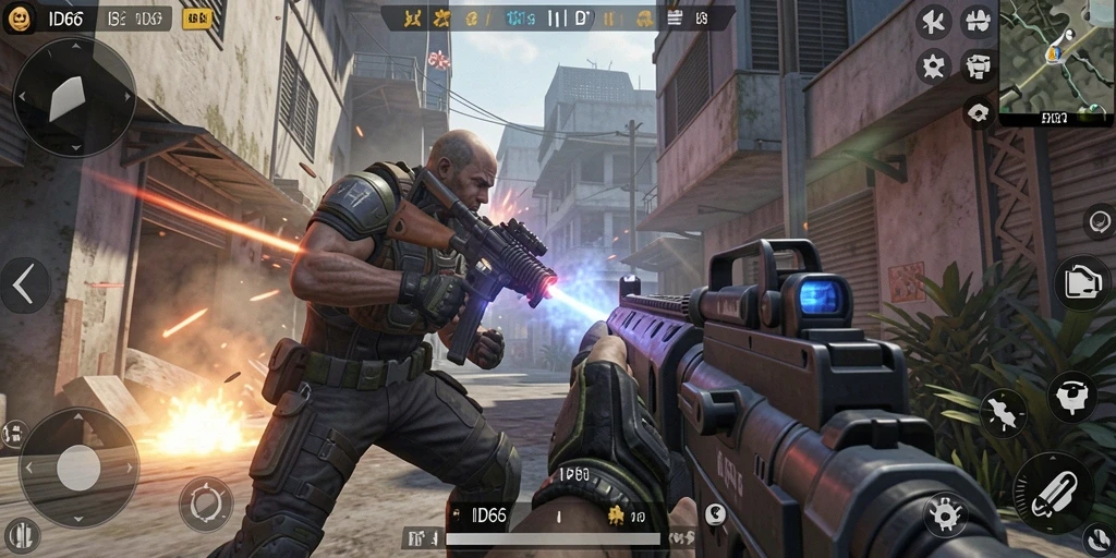 Gameplay seru ID66 dalam aksi tembak-menembak