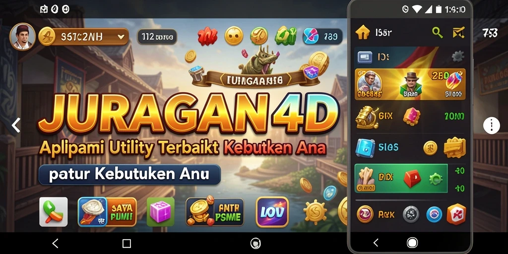 Tampilan utama JURAGAN4D menampilkan fitur utility yang praktis dan mudah digunakan.