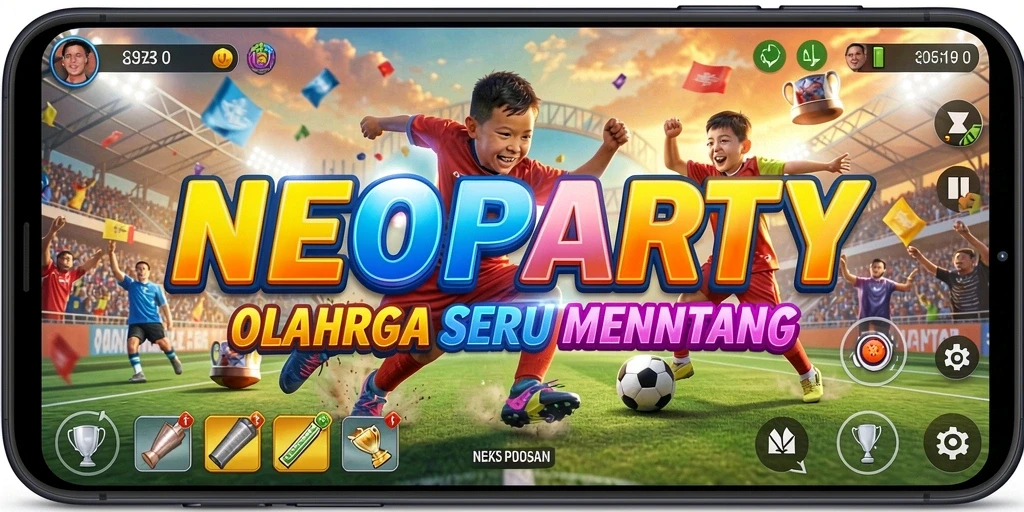 Tampilan gameplay seru di NEOPARTY dengan berbagai olahraga.