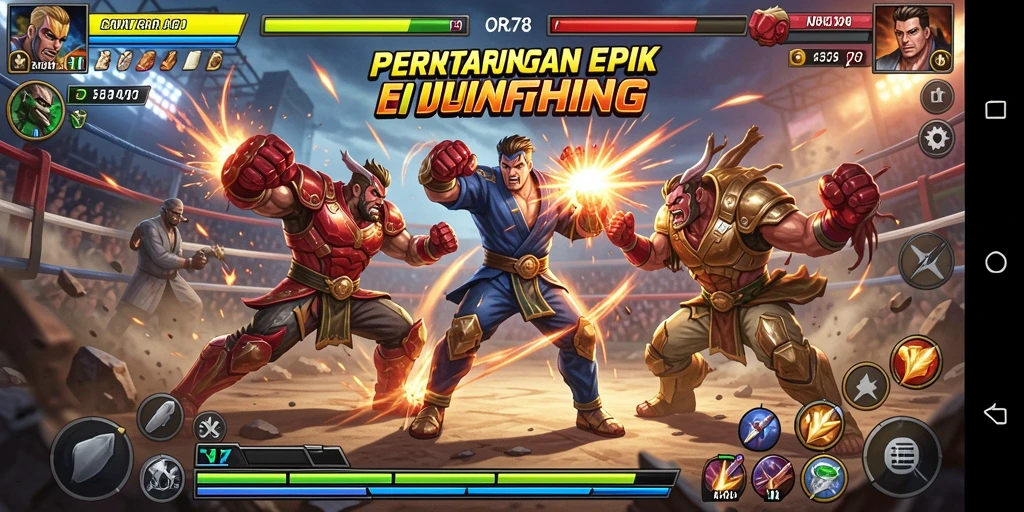 Tampilan seru gameplay Fighting di ORA78 yang penuh aksi.