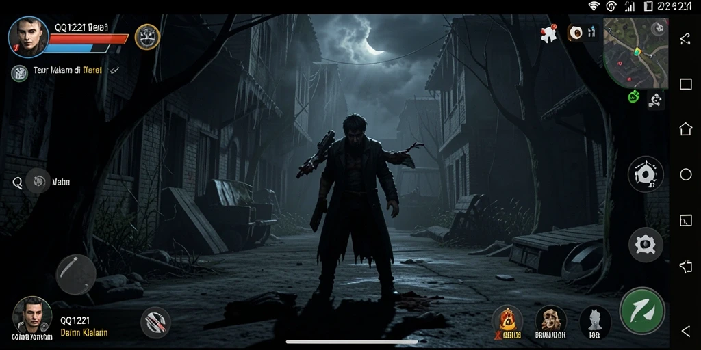 Tampilan gameplay menyeramkan dari QQ1221 yang menegangkan dan mendebarkan.