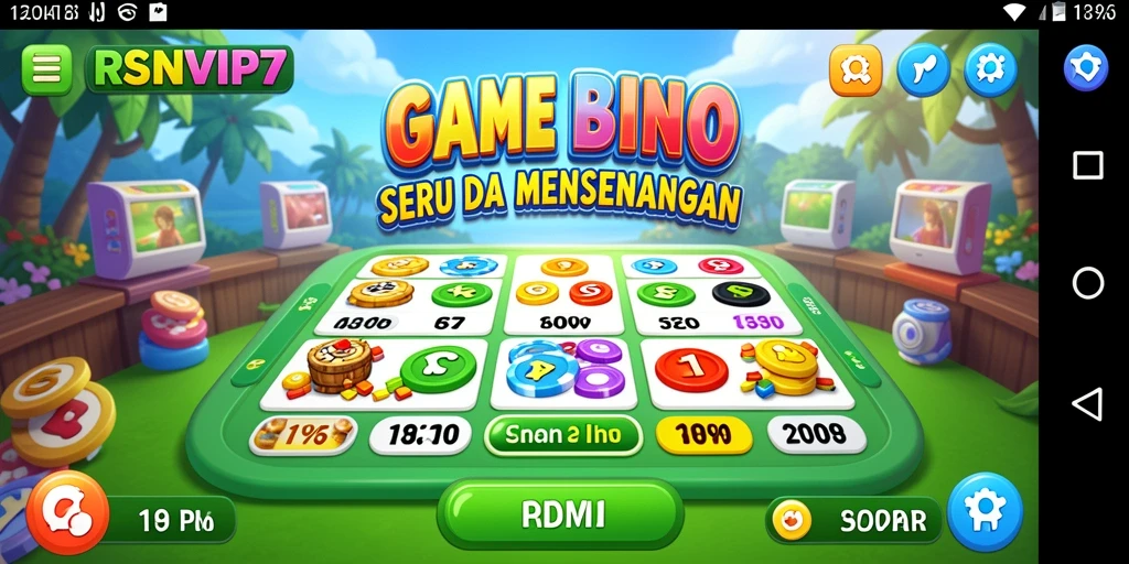 Tampilan antarmuka permainan Bingo yang menarik di RSNVIP7.