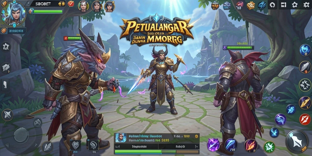 Tangkapan layar gameplay SBOBET yang menampilkan pertempuran epik.
