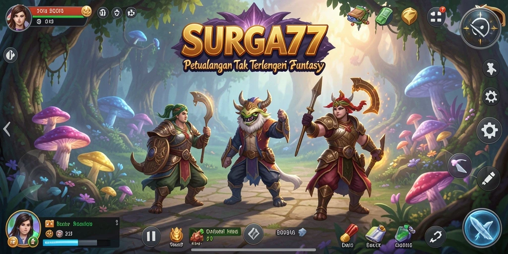 Screenshot gameplay <strong>SURGA77</strong> yang menunjukkan aksi seru dan petualangan menarik.