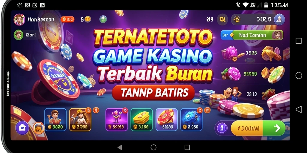 Tampilan apik gameplay mendebarkan TERNATETOTO dengan berbagai pilihan permainan kasino.